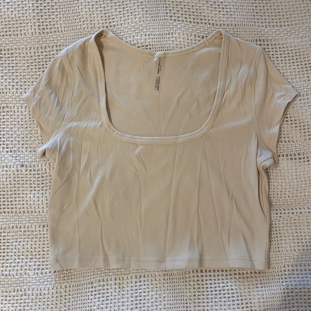Outdoor Voices Ribbed Lounge Crop Top
